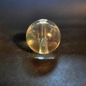 Clear Art Glass Paperweight or Filler Bead for Lamp